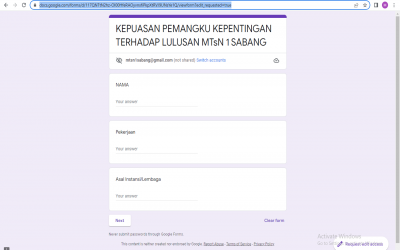 Link Tracer Study MTsN 1 Sabang